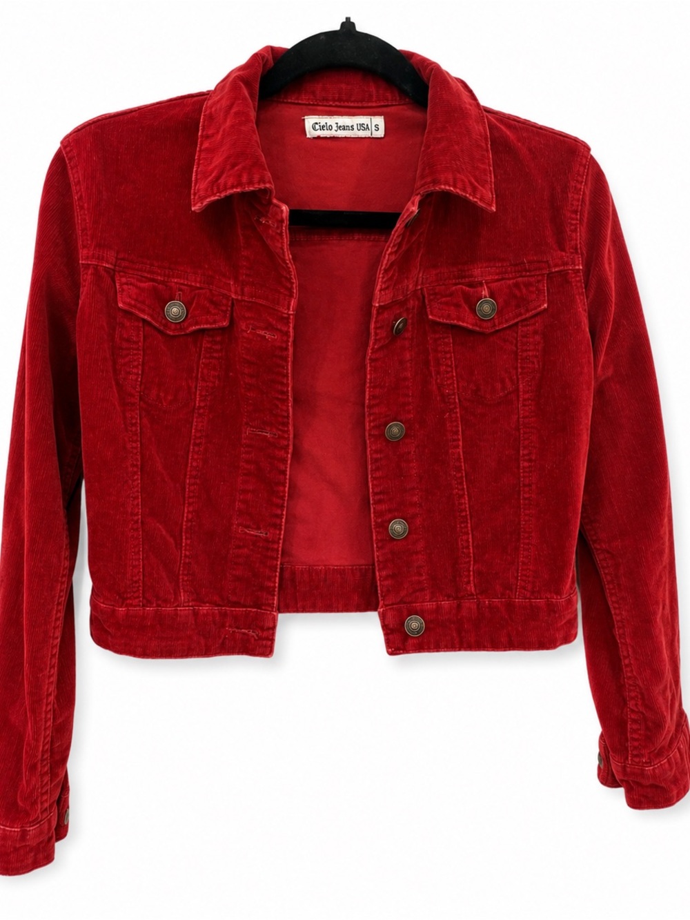 Cielo Red Corduroy Jacket size S